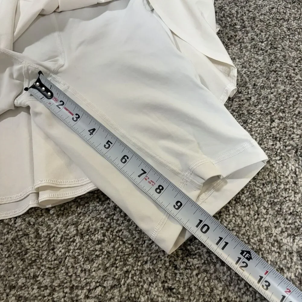 Lululemon Women’s Size 4 Court Rival High-Rise Skirt White Tennis Skort LW8AE3S